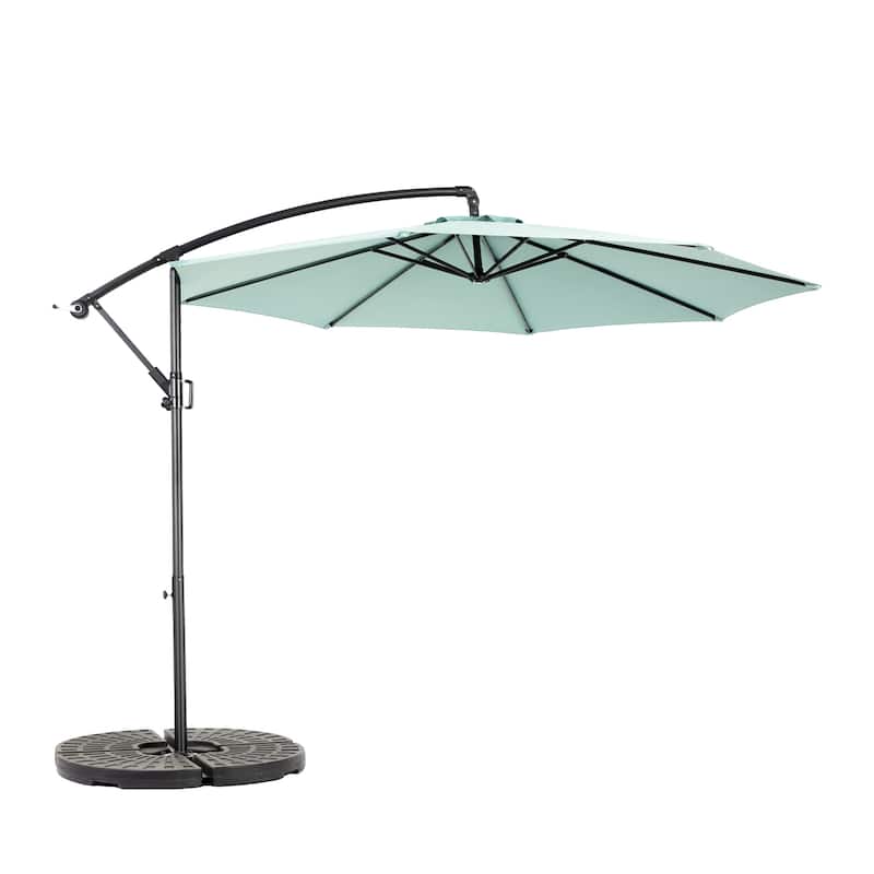 Topcraft 10ft Offset Hanging Market Patio Umbrella - Light green