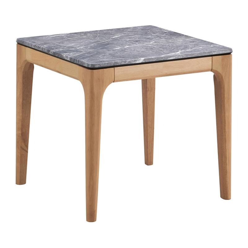 Blaine Grey End Table with Marble-like Top