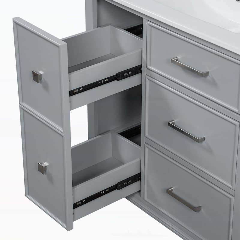 30 Inch Bathroom Vanity with Ceramic Sink