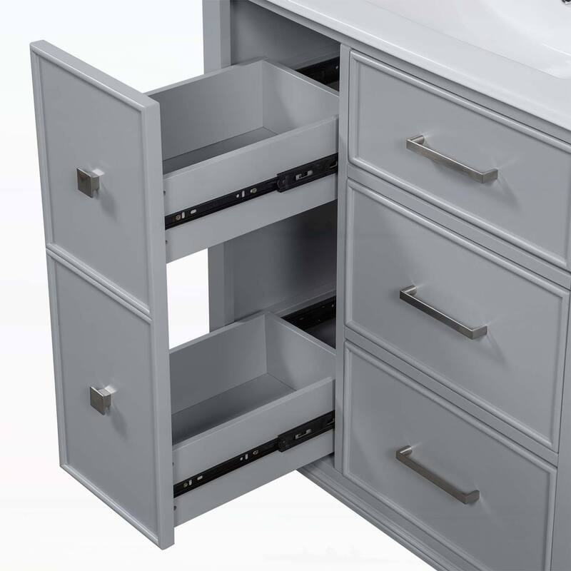 Modern Design Bathroom Storage Cabinet with Ceramic Sink Combo