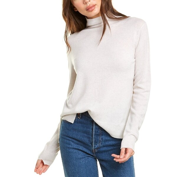 Vince Step Hem Wool & Cashmere-Blend Turtleneck. Opens flyout.