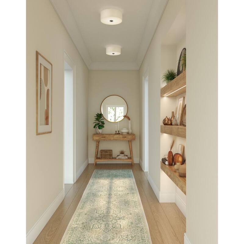 Inspire Collection 13" Two-Light Flush Mount - 13 in x 13 in x 5.5 in
