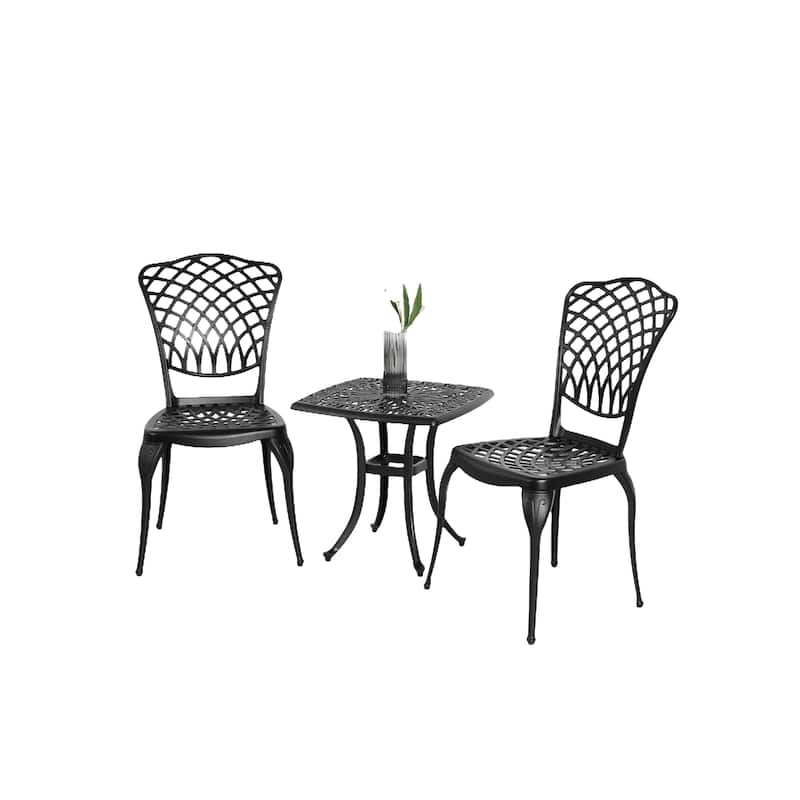 3 Piece Rustproof Cast Aluminum Patio Furniture Sets