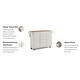 preview thumbnail 10 of 17, Homestyles Dolly Madison Off-White Wood Kitchen Cart - 45" x 17" x 36"