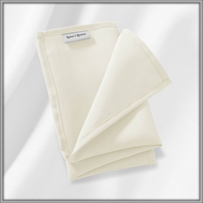 144 Pack 17 Inch Polyester Cloth Dinner Napkins for Party Restaurant
