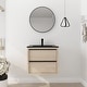 preview thumbnail 3 of 66, BNK 24/30/36 Inch Single Sink Bathroom Vanity with Soft Close Drawers Plain Light Oak-BlACK - 24"W x 18.31"D x 21.25"H
