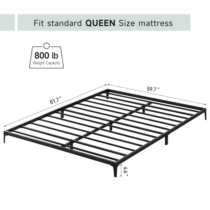 Metal Bed Frame, Low Platform Bed Frames