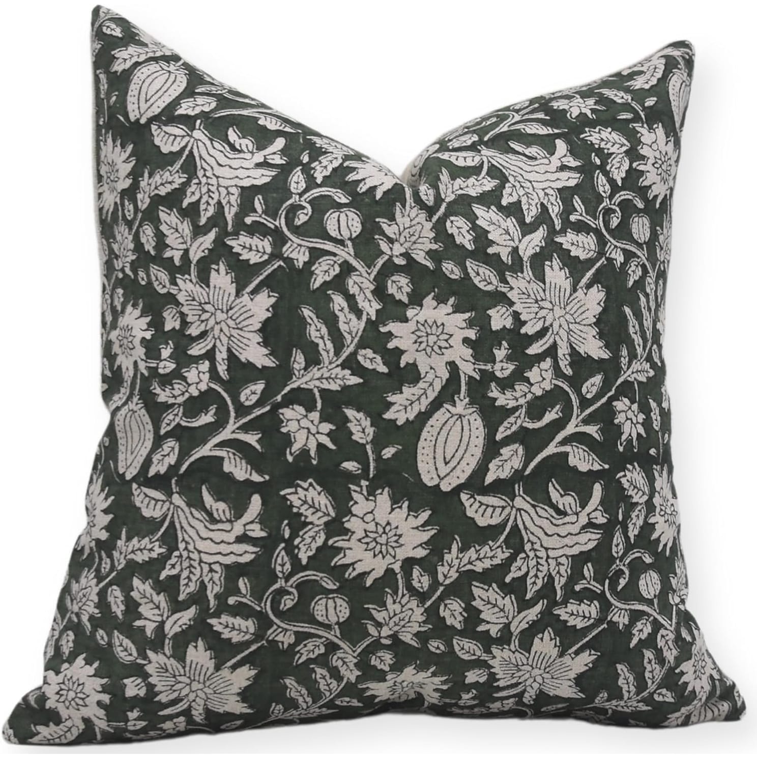 Fabdivine Soft Pure Linen Cushion Cover Rustic Artisan Style, Manikarnika