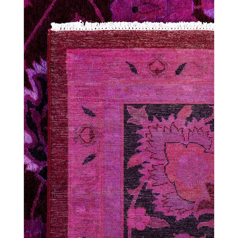 Overdyed, One-of-a-Kind Hand-Knotted Area Rug - Pink - 9' 2" x 12' 2"