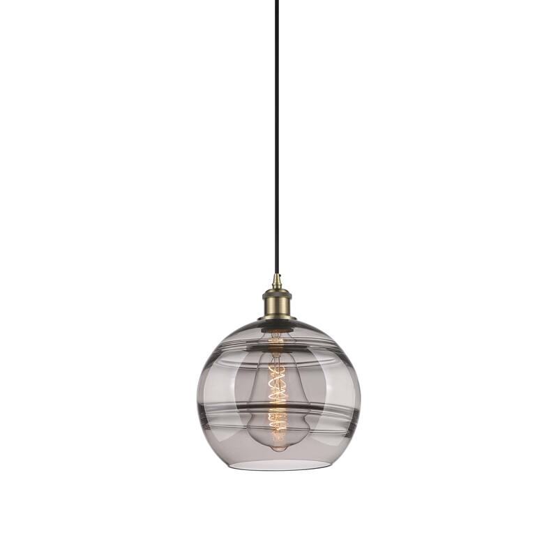 Innovations Lighting 516-1P-12-10 Rochester Pendant Rochester 10" Wide - Antique Brass / Smoked