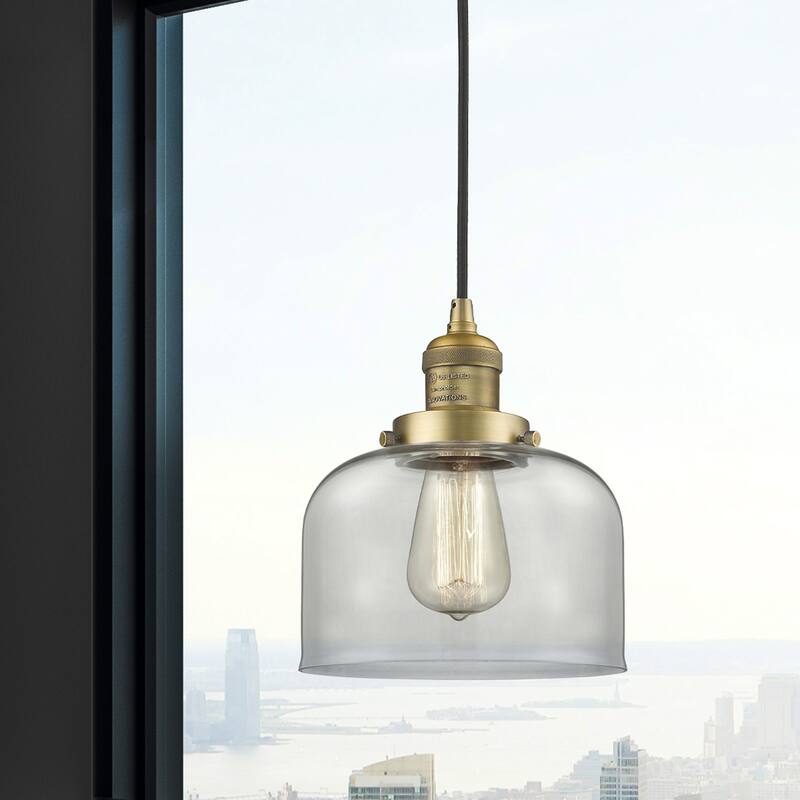 Innovations Lighting Large Bell 8" Wide Mini Pendant - Cord Suspension