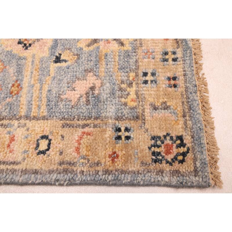 ECARPETGALLERY Hand-knotted Jules Serapi Light Denim Blue Wool Rug - 2'6 x 8'0