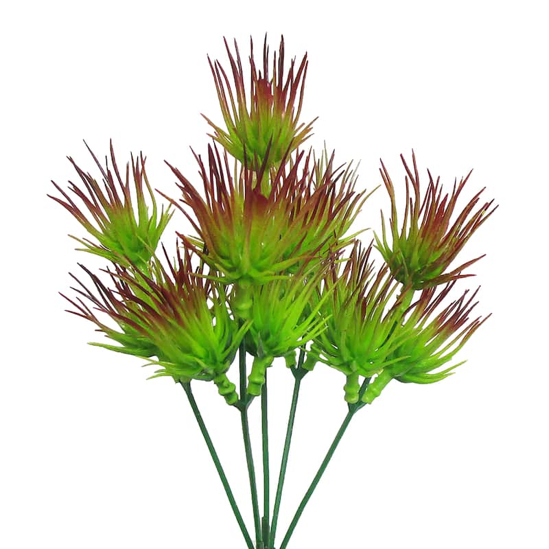 Set of 5 Artificial Tillandsia Succulent Stem Plant Greenery Pick Bush 11in