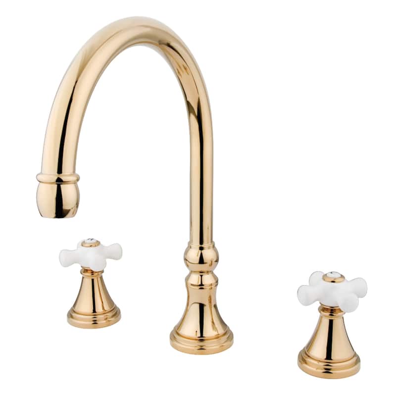 Roman 3-Hole Deck Mount Roman Tub Faucet in Brushed Nickel