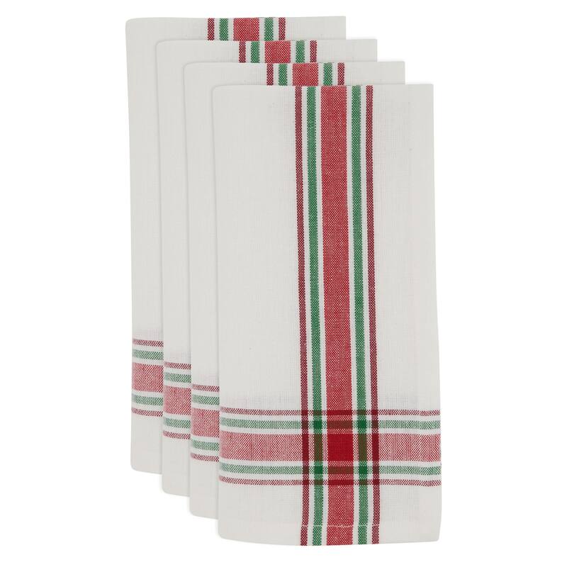 Table Napkins With Plaid Design (Set of 4)