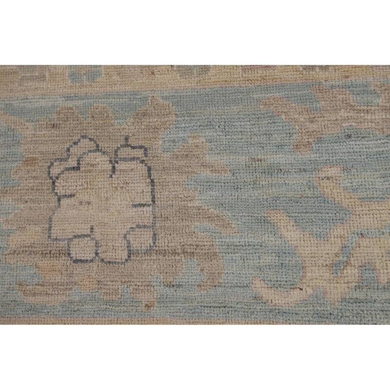 Vegetable Dye Floral Oriental Oushak Turkish Rug Handmade Wool Carpet - 9'5"x 11'9"