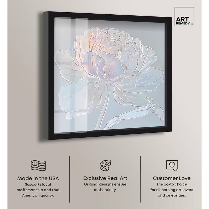 Embossed Flower II Shadowbox by Art Remedy