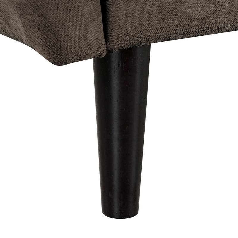 Contemporary Converts To Bed 1pc Futon Sofa Channeled Tufted Back Soft Track Arm Couch W Usb
