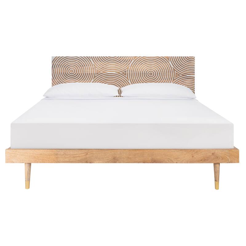 SAFAVIEH Couture Dalvin Wood Platform Bed - Natural - Queen