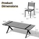 preview thumbnail 19 of 39, 11/13-Piece Outdoor Aluminum Dining Table Set Rectangular Table with Umbrella Hole and Stackable Chairs