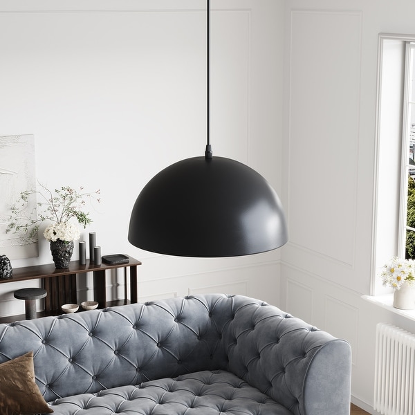 Metal dome light fixture best sale