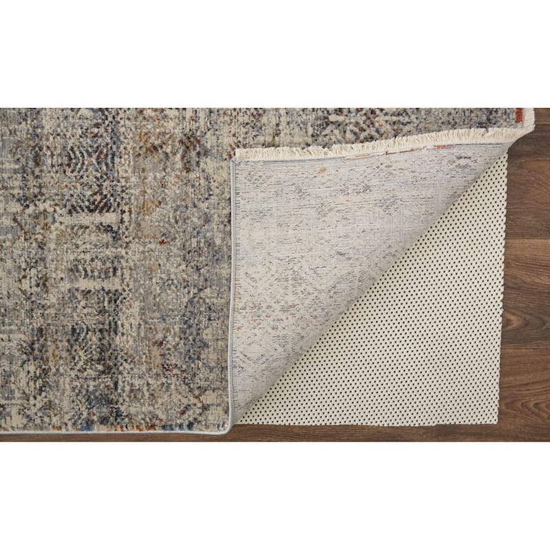 Grand Bazaar Frencess Machine Made Distressed Transitional Area Rug