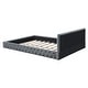 preview thumbnail 6 of 7, Queen Size Velvet Upholstered Platform Bed,with Luxurious Diamond Grid Headboard,Gray