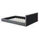 preview thumbnail 6 of 22, Queen Velvet Upholstered Platform Bed with Diamond Grid Headboard