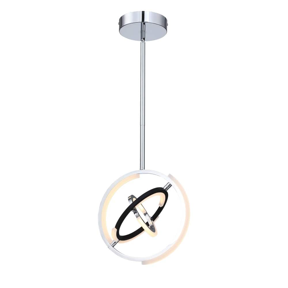 Trilogy Collection Integrated LED 13 in. Pendant, Polished Nickel - Medium