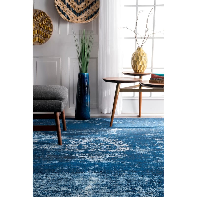 Nuloom Traditional Overdyed Medallion Area Rug
