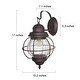 preview thumbnail 2 of 2, Brown outdoor bubble glass globe wall sconce