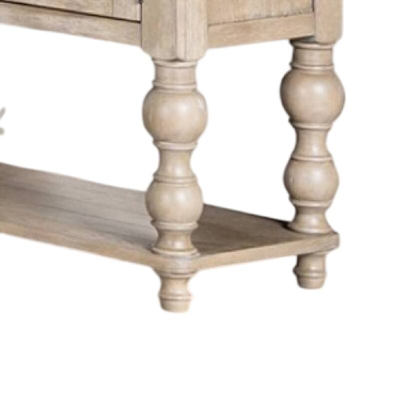 Cherie Sideboard Buffet Console, 2 Drawers Doors, Light Brown, 60 Inch