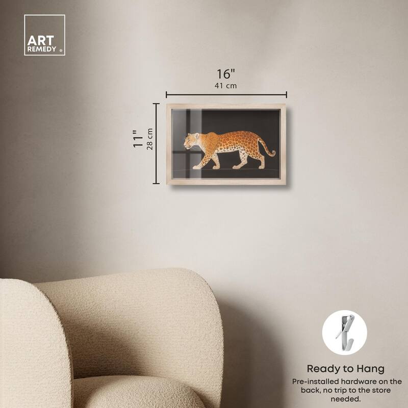 Golden Leopard Shadowbox by Art Remedy