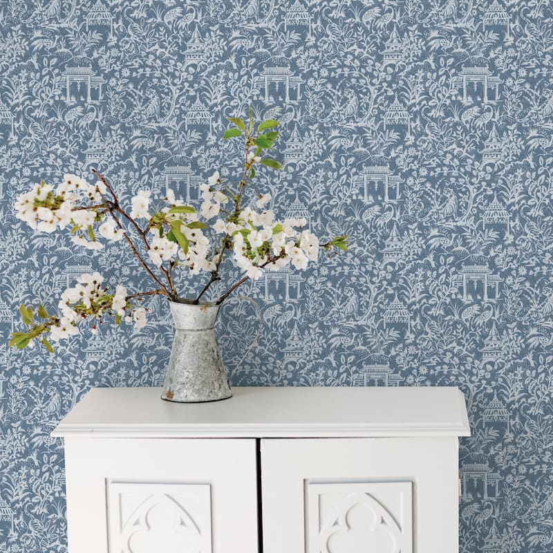 Galerie Wallcoverings Secret Garden Botanical Toile Non-woven Matte Wallpaper Roll