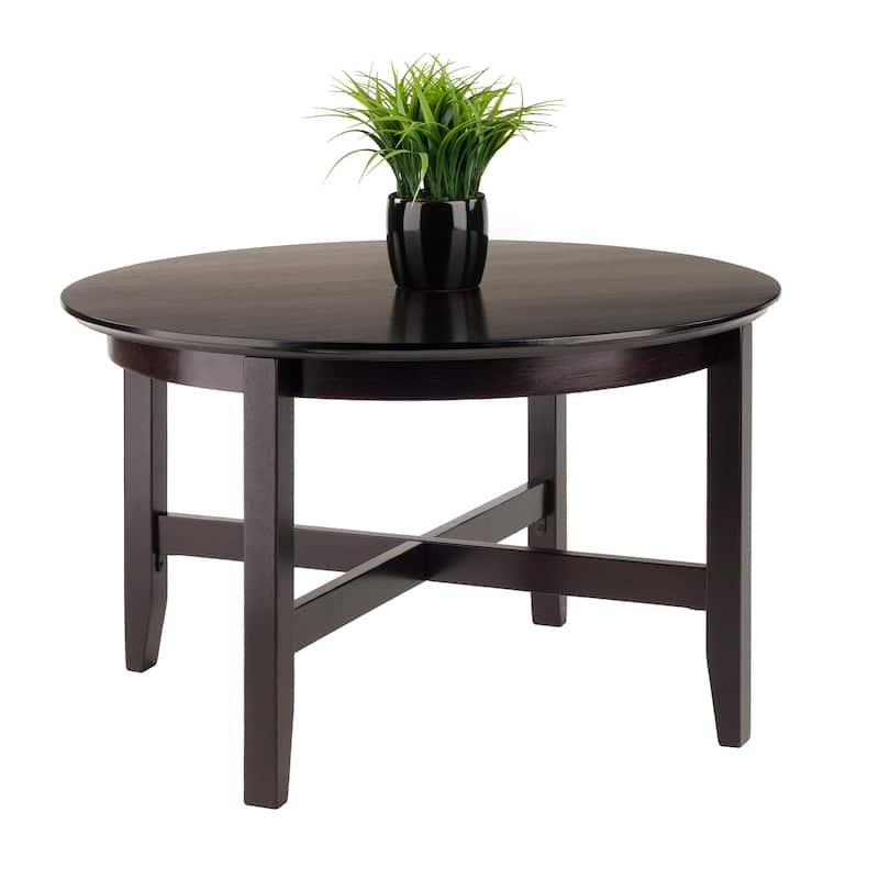 Toby Round Coffee Table, Espresso - 30 x 30 x 18.11 inches