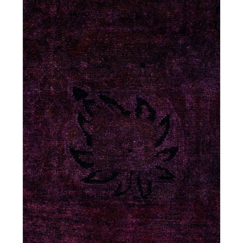 Overdyed One-of-a-Kind Hand-Knotted Area Rug - Purple - 4' 1" x 5' 9"