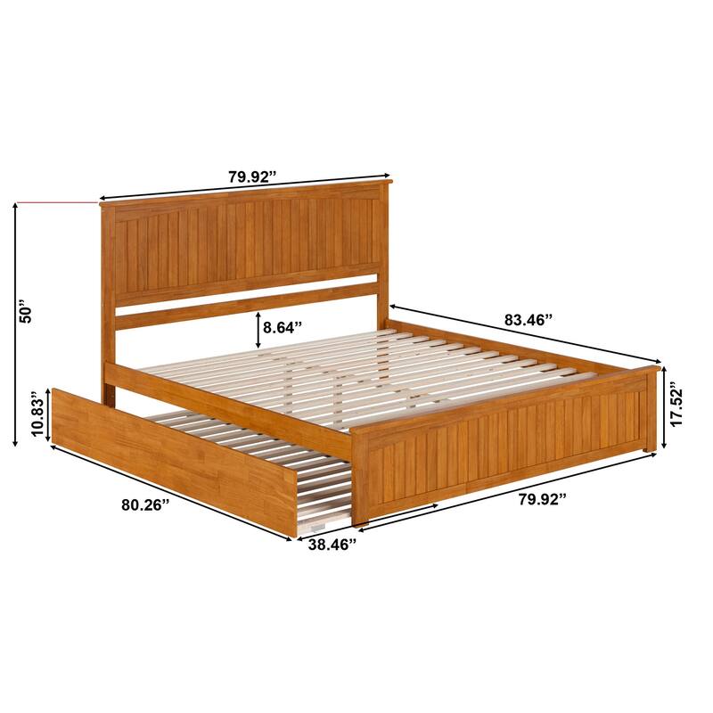 Nantucket Bed with Matching Footboard and Twin XL Trundle