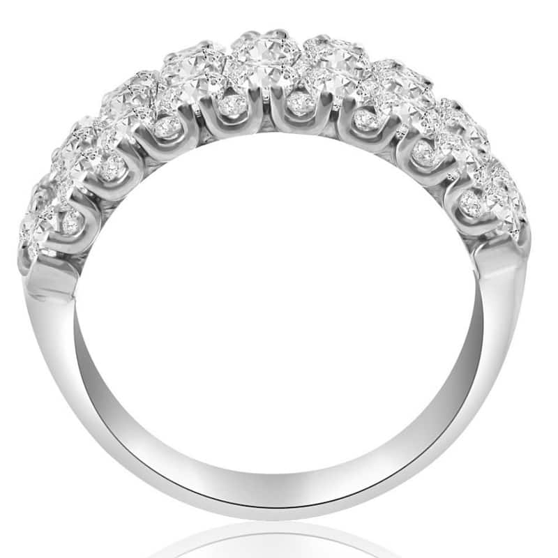 3Ct Lab Grown Diamond Wedding Ring 10k White Gold
