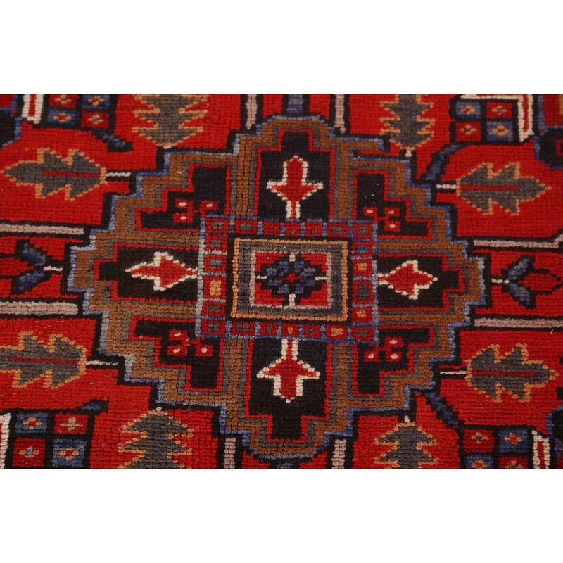 Hand Knotted Oriental 100% Wool Carpet Traditional Medallion Red Heriz Area Rug - 11' 11'' X 8' 10''