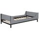 preview thumbnail 6 of 16, Twin Size Kids Bed with Built-in Bed-end Book Storage Rack, Grey