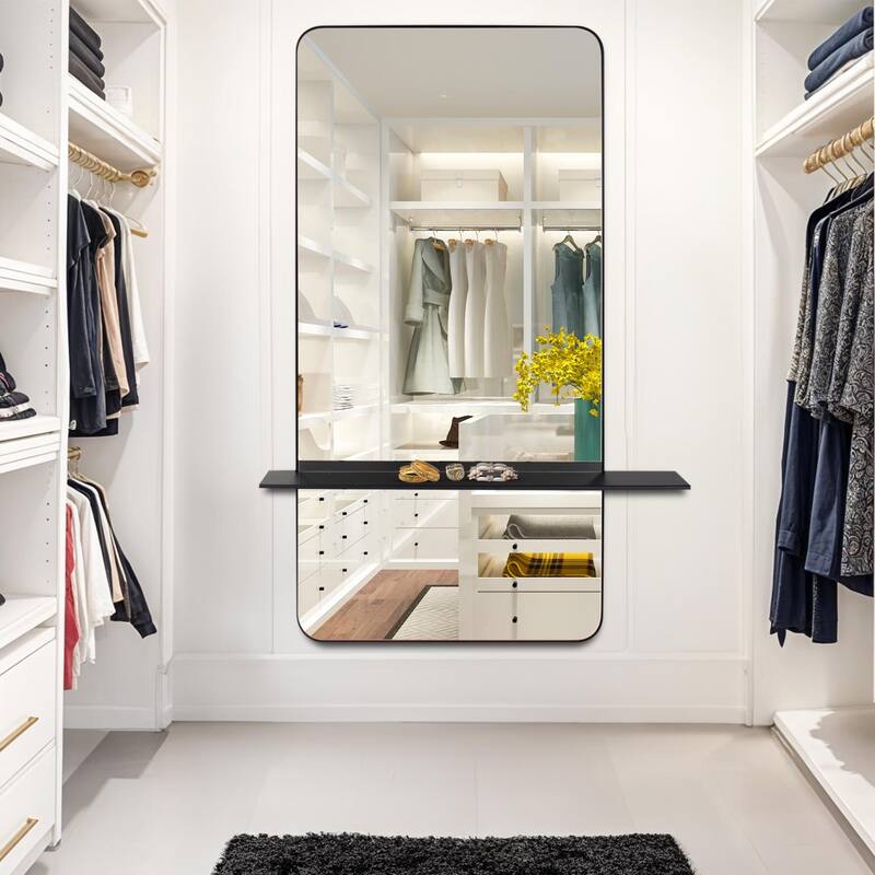 Hulzner Mirror With Shelf - 60H X 30W X 6D