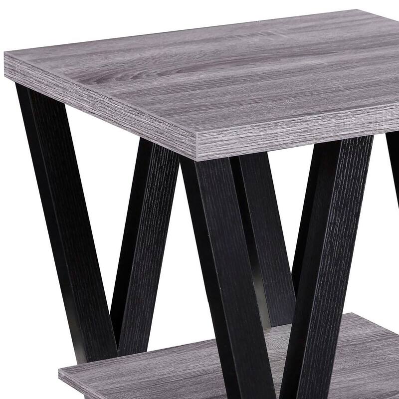 Black and Grey Angled Leg End Table,Plant Table