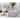 Jani Georgette 22" x 22" x 16" Gray & Ivory Square Pouf Ottoman