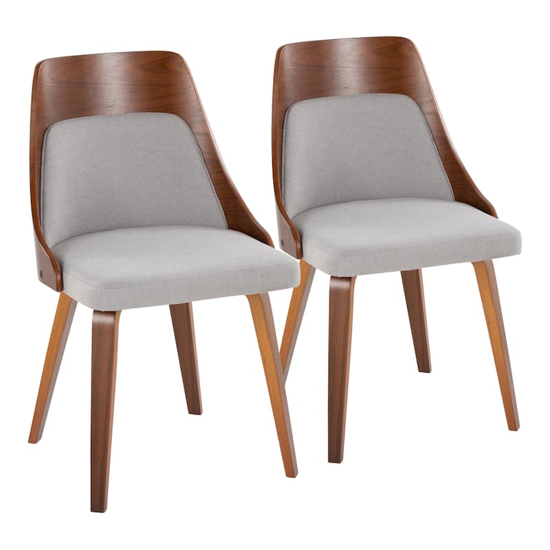 Carson Carrington Vallemala Mid-Century Modern Chair with Bent Wood Legs (Set of 2)