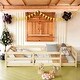 preview thumbnail 26 of 34, Floor Bed with Fence,Wood Kids Bed,Twin Size