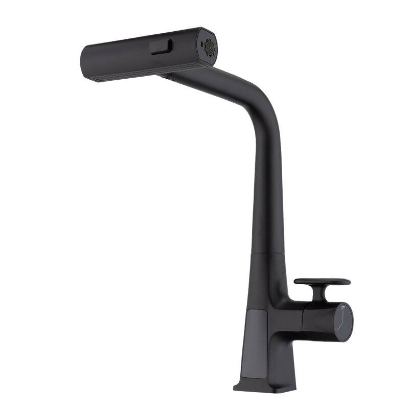 Matte Black Smart Temp 3 Mode Faucet with Pull Down Sprayer​ - Black