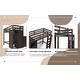 preview thumbnail 20 of 18, Espresso Twin Loft Bed with Wardrobe & Ladder for Kids