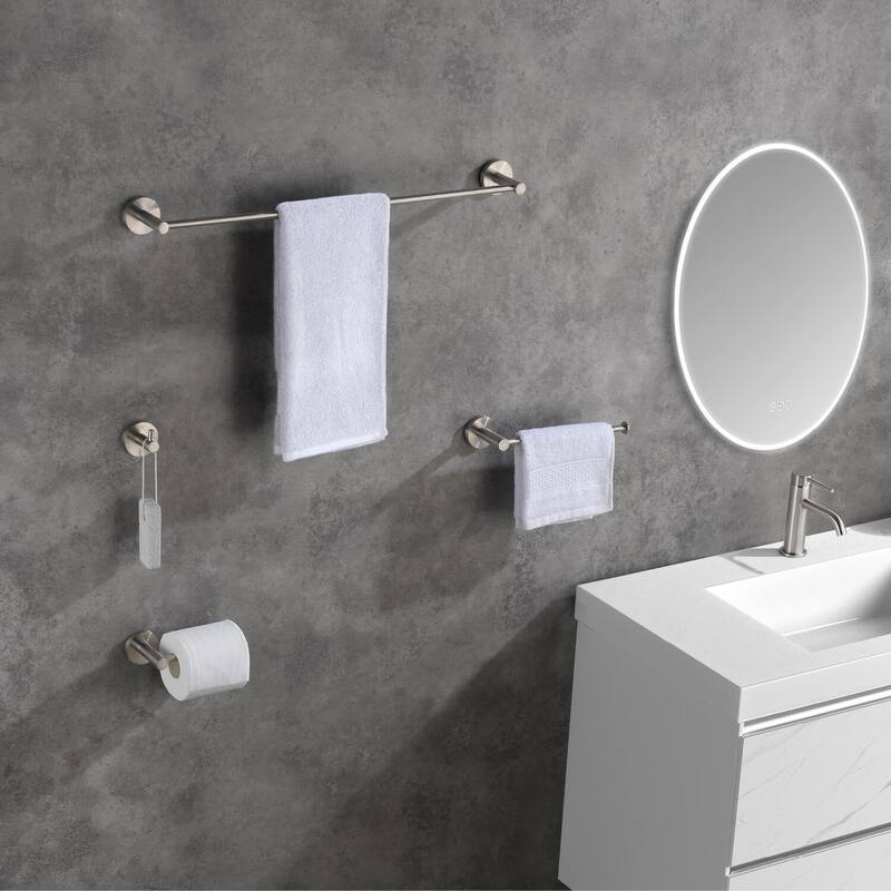 Circular 4-Piece Bathroom Hardware Set