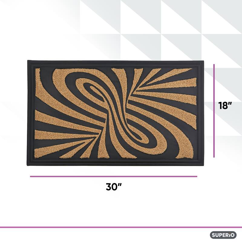 Superio Non-Slip Doormat for Entry, 18" x 30", Waterproof, Mat