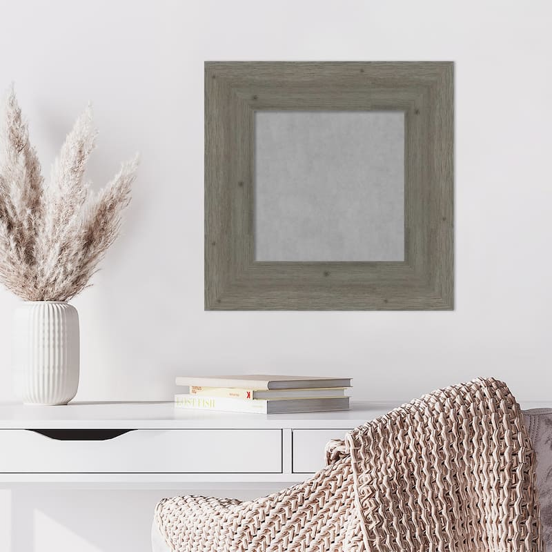 Amanti Art Fencepost Grey Framed Magnetic Board